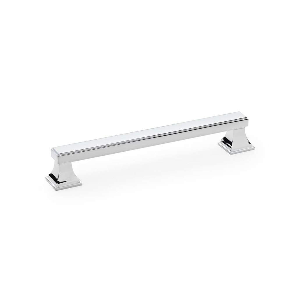 Alexander & Wilks Jesper Square Cabinet Pull Handle - Polished Chrome - Centres 160mm