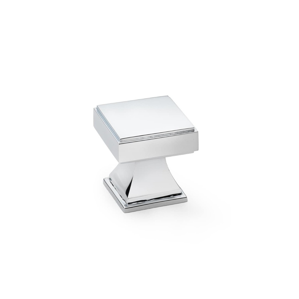 Alexander & Wilks Jesper Square Cupboard Knob - Polished Chrome