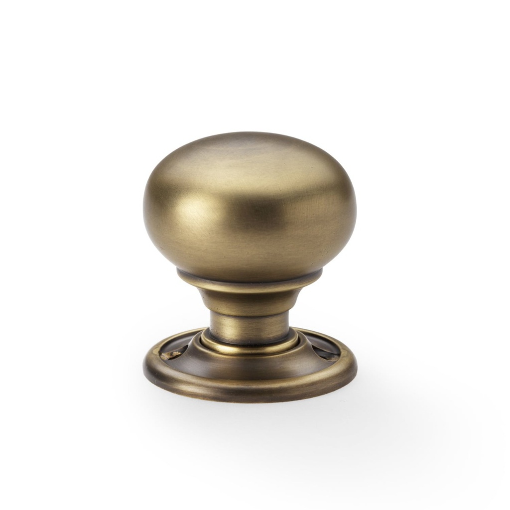 Alexander & Wilks Kershaw Door Knob - Antique Brass - Knob 41mm