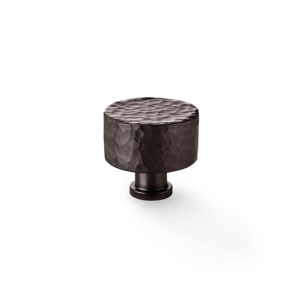 Alexander & Wilks Leila Hammered Cupboard Knob - Dark Bronze - 35mm