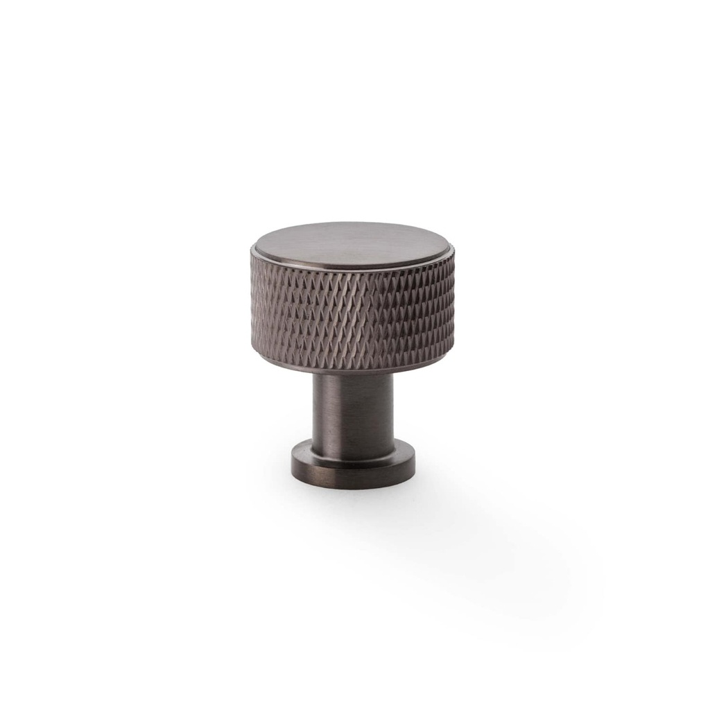 Alexander & Wilks Lucia Knurled Cupboard Knob - Dark Bronze PVD - 29mm