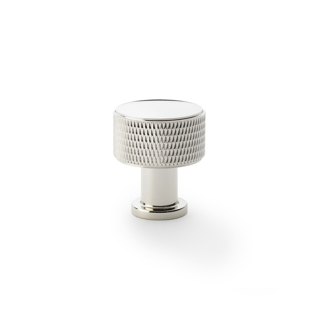 Alexander & Wilks Lucia Knurled Cupboard Knob - Polished Nickel - 29mm