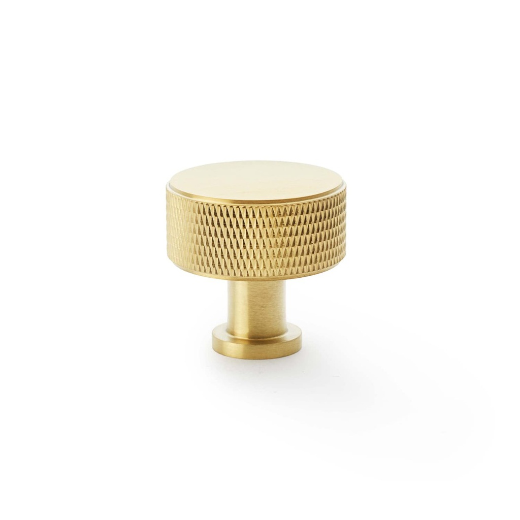 Alexander & Wilks Lucia Knurled Cupboard Knob - Satin Brass PVD - 35mm