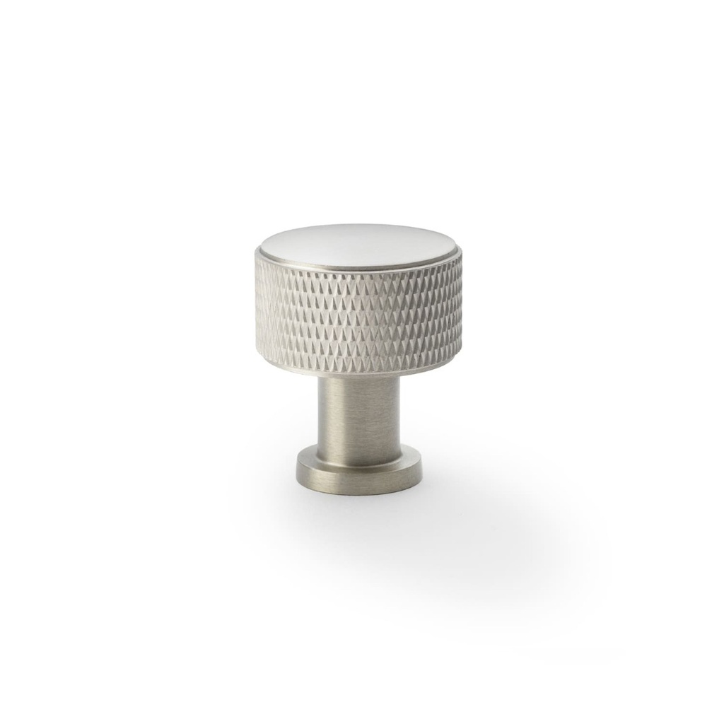 Alexander & Wilks Lucia Knurled Cupboard Knob - Satin Nickel - 29mm