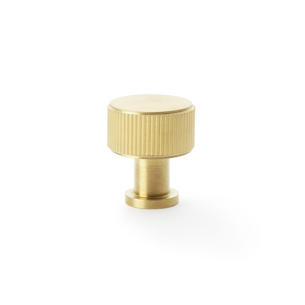 Alexander & Wilks Lucia Reeded Cupboard Knob - Satin Brass PVD - 29mm