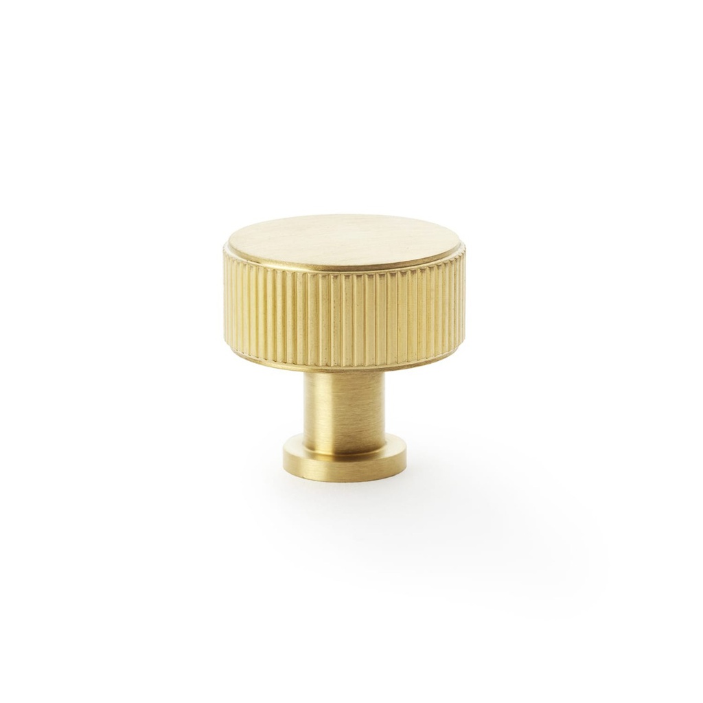 Alexander & Wilks Lucia Reeded Cupboard Knob - Satin Brass PVD - 35mm