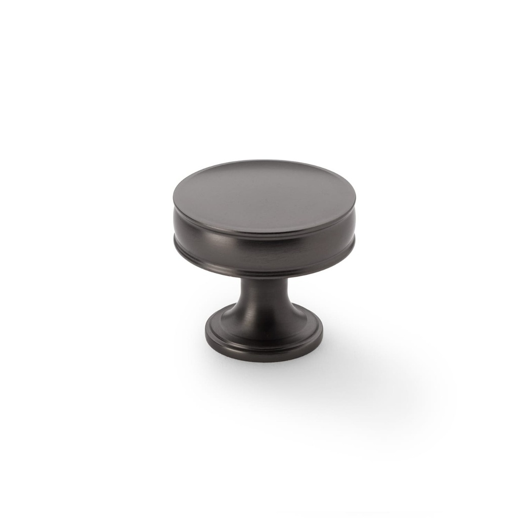 Alexander & Wilks Lynd Cupboard Knob - Dark Bronze - 38mm