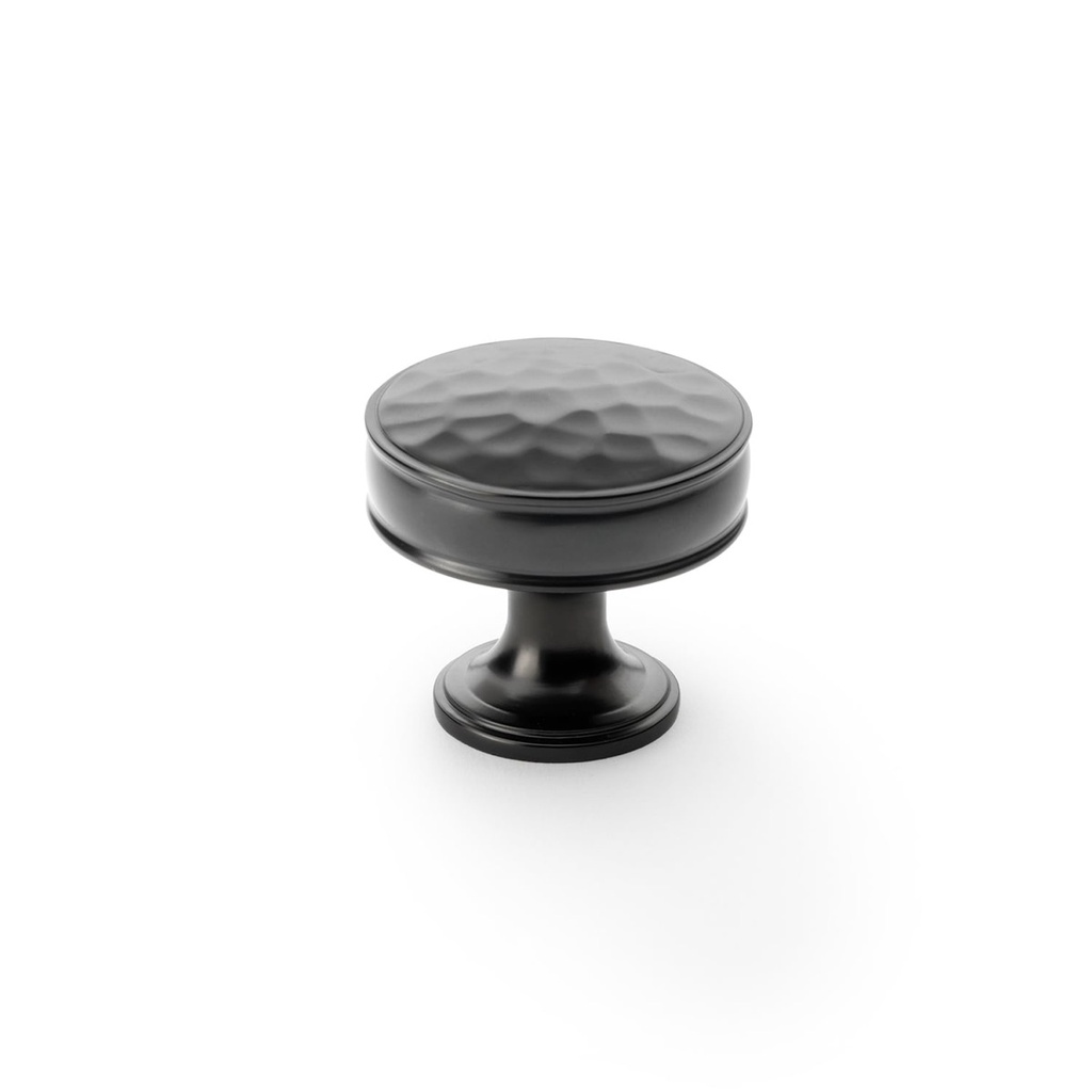 Alexander & Wilks Lynd Hammered Cupboard Knob - Dark Bronze - 38mm