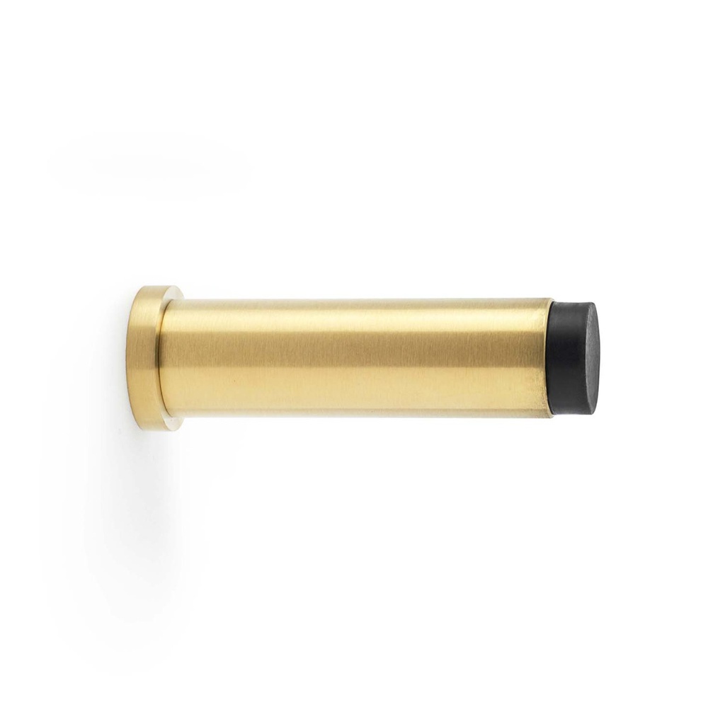 Alexander & Wilks Plain Projection Cylinder Door Stop - Satin Brass PVD