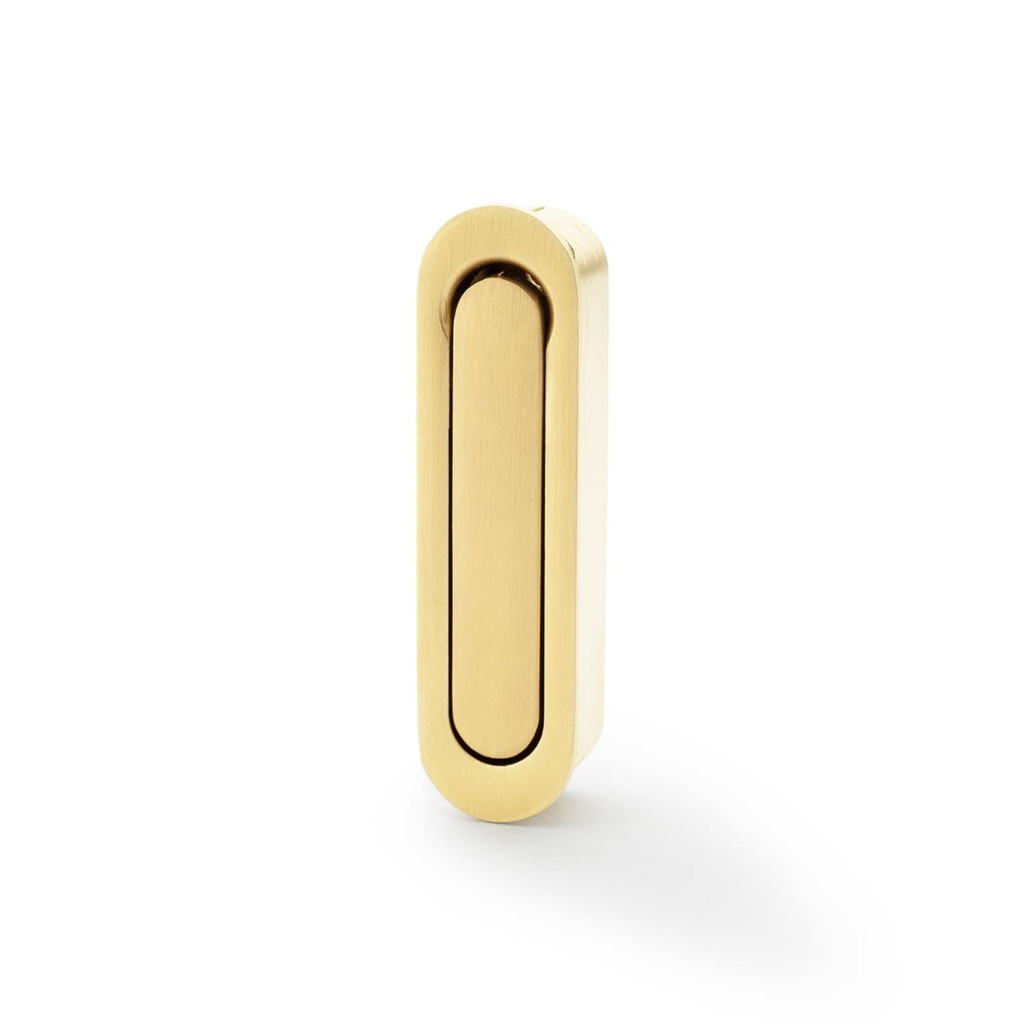 Alexander & Wilks Radius Sliding Door Edge Pull - Satin Brass PVD