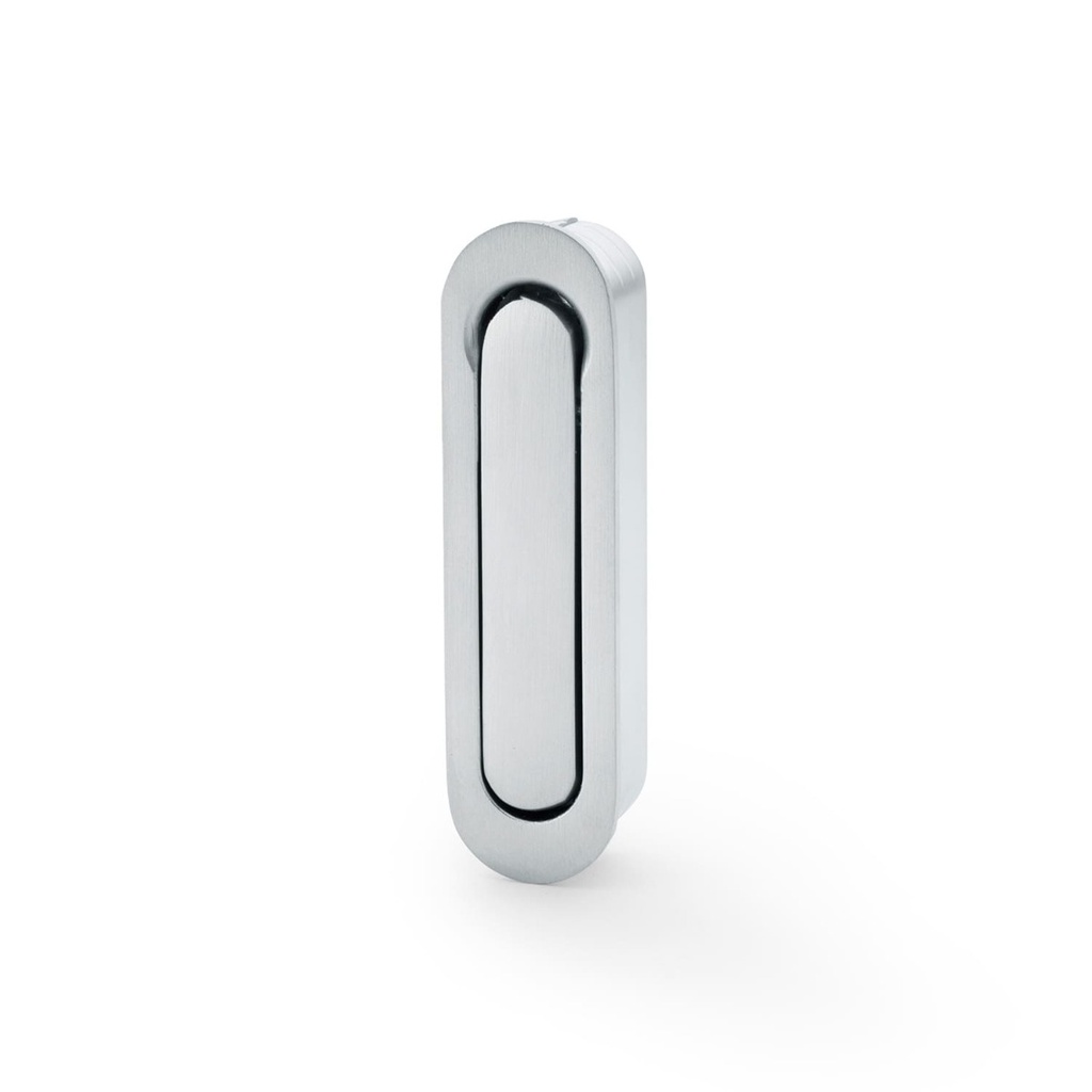 Alexander & Wilks Radius Sliding Door Edge Pull - Satin Chrome