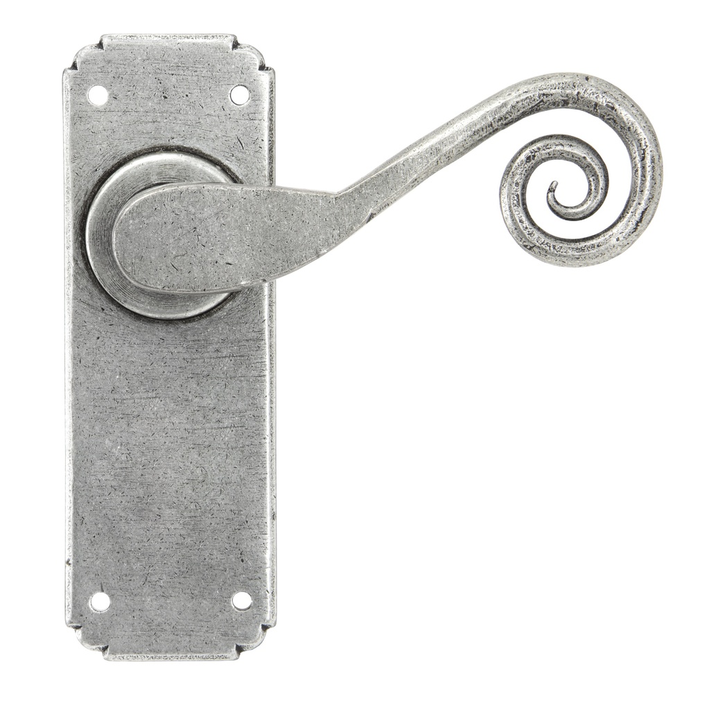 Pewter Monkeytail Lever Latch Set - 33616