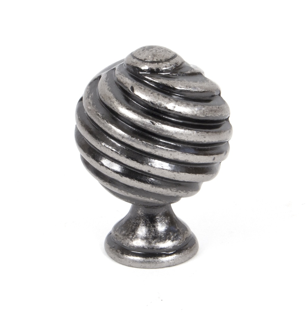 Pewter Twist Cabinet Knob - 33691