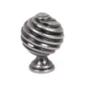 Pewter Twist Cabinet Knob - 33691