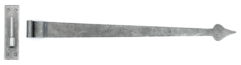 Pewter 35" Hook & Band Hinge - Cranked (pair) - 33741