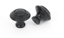 Black Ringed Cabinet Knob - Small - 83511