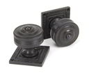 Aged Bronze Tewkesbury Square Mortice Knob Set - 90293