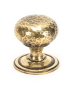 Aged Brass Hammered Mushroom Cabinet Knob 38mm - 46026