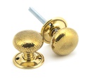 Aged Brass Hammered Mushroom Mortice/Rim Knob Set - 46031