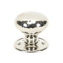 Polished Nickel Hammered Mushroom Mortice/Rim Knob Set - 46032