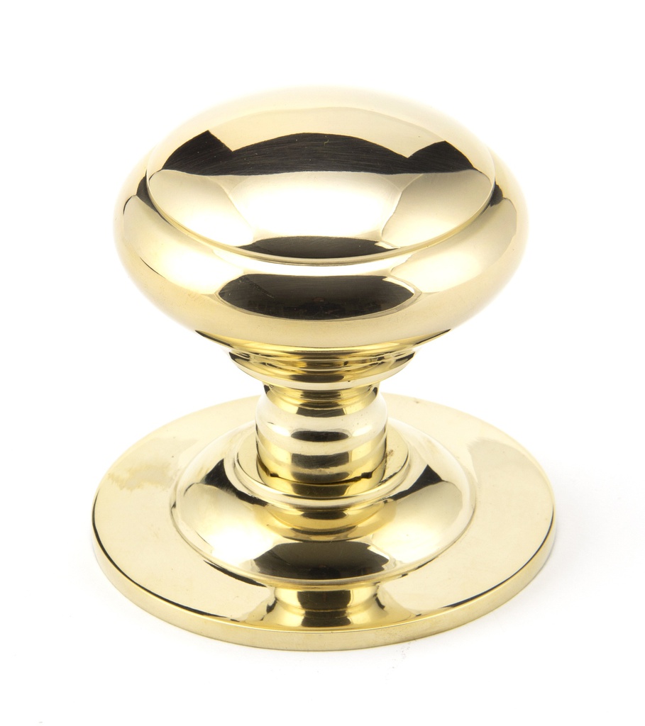 Polished Brass Round Centre Door Knob - 91977