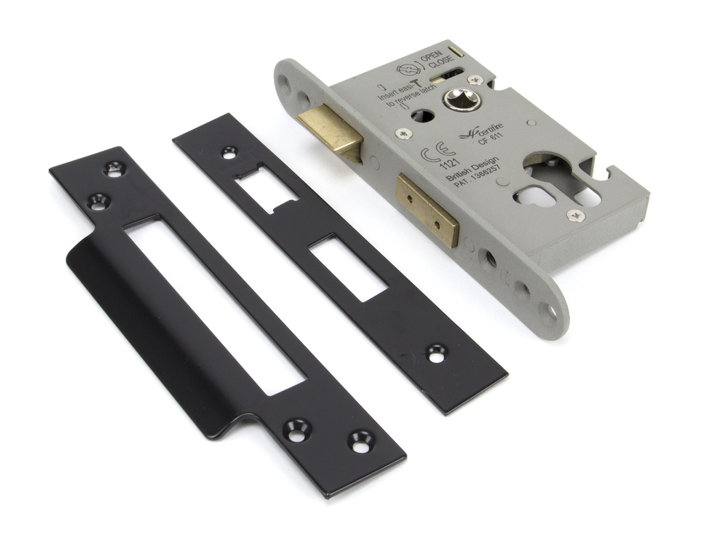 Black 2Â½" Euro Profile Sash Lock - 90055