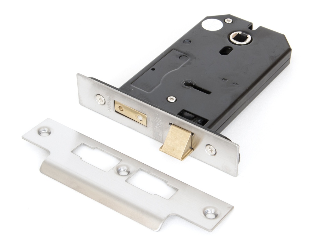 SS 5" Horizontal 3 Lever Sash Lock - 91112