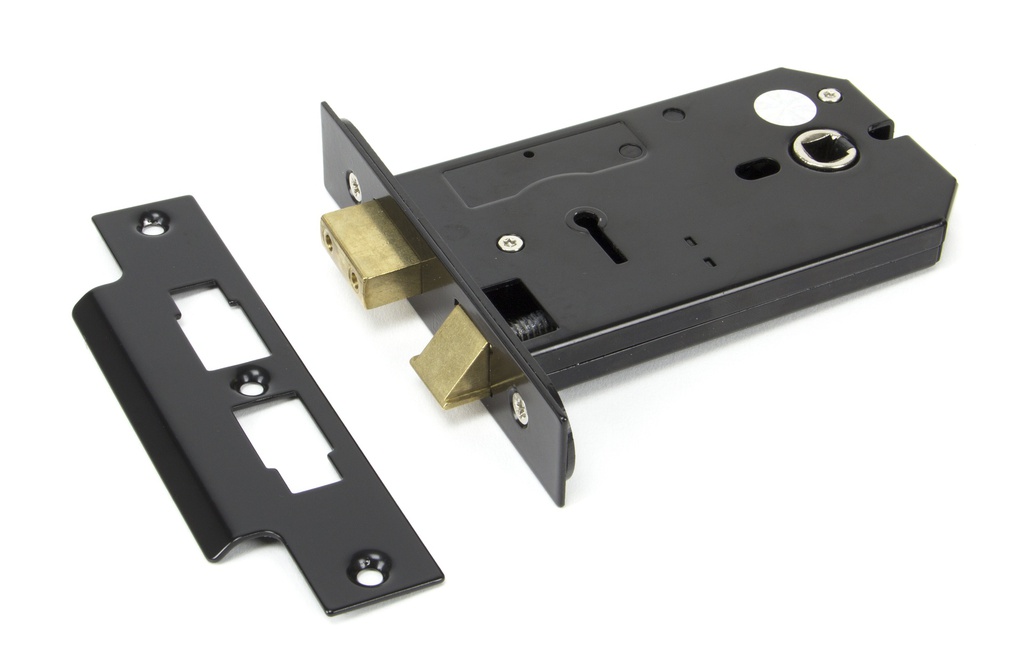 Black 5" Horizontal 3 Lever Sash Lock - 91116