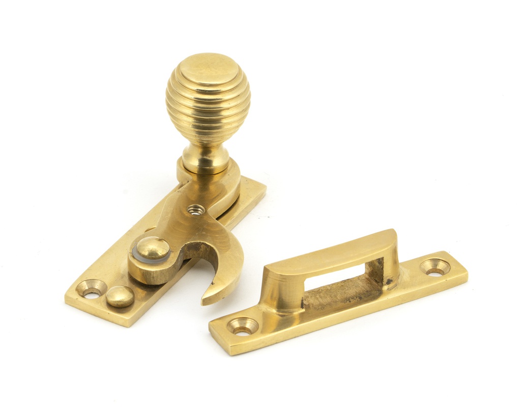 Polished Brass Beehive Sash Hook Fastener - 45935