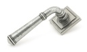 Pewter Regency Lever on Rose Set (Square) - 45646