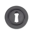 Matt Black Round Escutcheon (Plain) - 49536