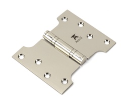 [49564] Polished Nickel 4" x 3" x 5" Parliament Hinge (pair) ss - 49564