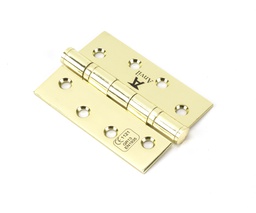 [49573] Polished Brass 4" Ball Bearing Butt Hinge (pair) ss - 49573