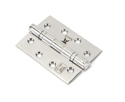 [49574] Polished SS 4" Ball Bearing Butt Hinge (pair) - 49574