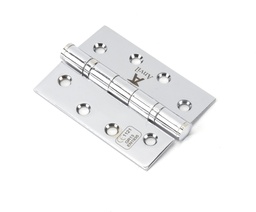 [49576] Polished Chrome 4" Ball Bearing Butt Hinge (pair) ss - 49576