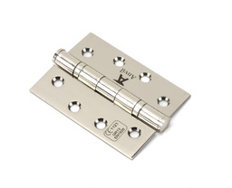 [49582] Polished Nickel 4" Ball Bearing Butt Hinge (pair) ss - 49582