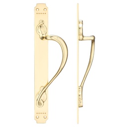 Pull Handle on Art Nouveau Backplate - Right Hand