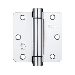 Spring Hinge Plus Slave Pack - Radius - 3.5"x3.5"x2.5 - Polished Chrome (Contains 2 Spring and 1 Unsprung Hinge)