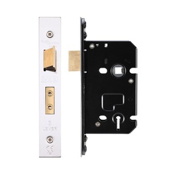 [ZUKS364SSKA320] 3 Lever Sash Lock - 64mm C/W Stainless Steel Forend and Strike - keyed alike