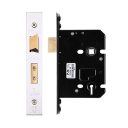 [ZUKS376SSKA336] 3 Lever Sash Lock - 76mm C/W Stainless Steel Forend and Strike - Keyed Alike