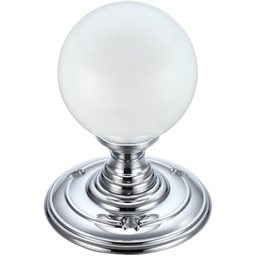 [FB302CP] Glass Ball Mortice Knob - Frosted  55mm