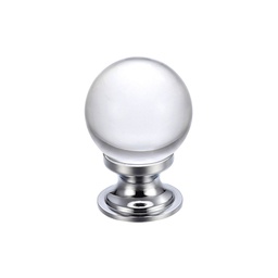 Glass Ball Cabinet Knob - Plain 25mm