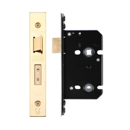 Bathroom Lock - 64mm C/W PVD Forend and Strike