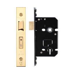 3 Lever Sash Lock - 64mm C/W PVD Forend and Strike