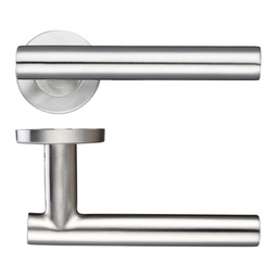 [ZCS2130SS] 19mm Straight T-Bar Lever - Push On Rose - 52mm Dia - Grade 201