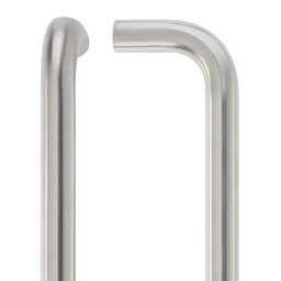 19mm D Pull Handle - 425mm Centers - Grade 304 - Bolt Through Fixings