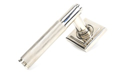 [45670] Polished Nickel Brompton Lever on Rose Set (Square) - 45670