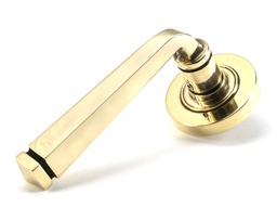 [45611] Aged Brass Avon Round Lever on Rose Set (Plain) - 45611