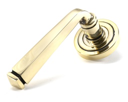 [45612] Aged Brass Avon Round Lever on Rose Set (Art Deco) - 45612