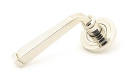 [45620] Polished Nickel Avon Round Lever on Rose Set (Art Deco) - 45620